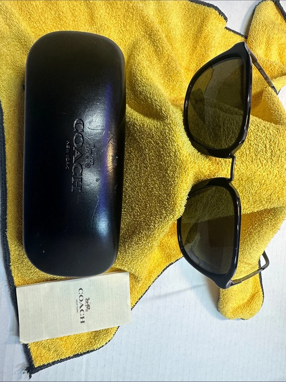 Coach Men’s Black Sunglasses with Black Case